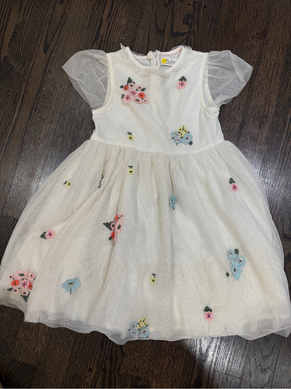 Mini Boden • Appliqué Flowers Tulle Dress (5-6y)
